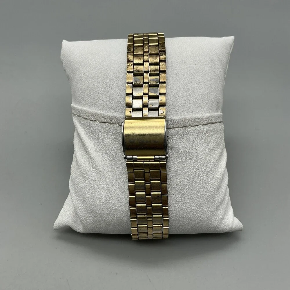 Vintage Seiko Mens Watch 31mm Gold Tone Day Date 7813-5009 New Battery
